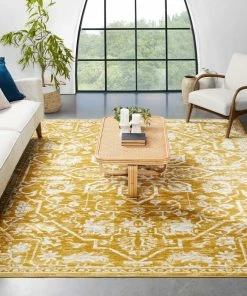 Well Woven Disa Vintage Medallion Gold Soft Rug By Chill Rugs Global