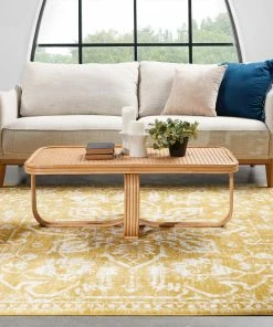 Well Woven Disa Vintage Medallion Gold Soft Rug By Chill Rugs Global