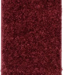 Well Woven Emerson Modern Solid Deep Red Textured Shag Rug 28 Well Woven Emerson Modern Solid Deep Red Textured Shag Rug