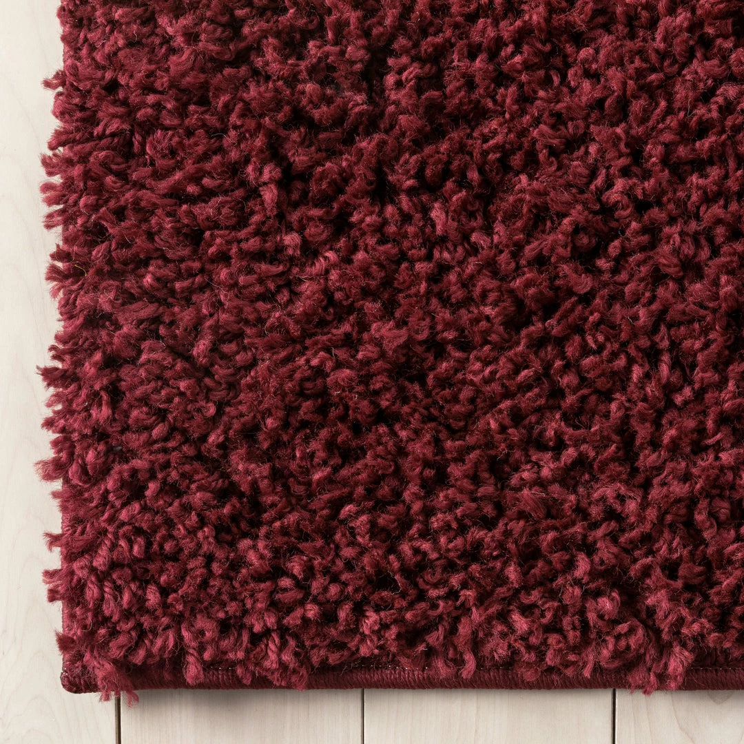 Well Woven Emerson Modern Solid Deep Red Textured Shag Rug 4 Well Woven Emerson Modern Solid Deep Red Textured Shag Rug