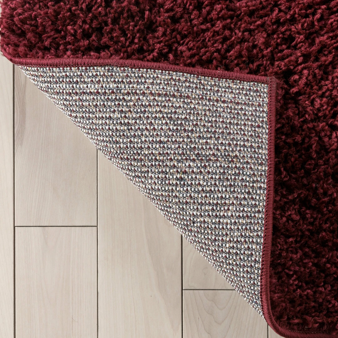 Well Woven Emerson Modern Solid Deep Red Textured Shag Rug 7 Well Woven Emerson Modern Solid Deep Red Textured Shag Rug