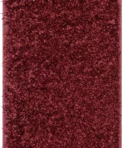 Well Woven Emerson Modern Solid Deep Red Textured Shag Rug 24 Well Woven Emerson Modern Solid Deep Red Textured Shag Rug