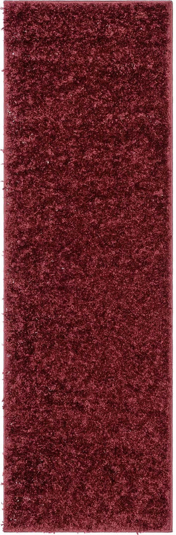 Well Woven Emerson Modern Solid Deep Red Textured Shag Rug 8 Well Woven Emerson Modern Solid Deep Red Textured Shag Rug