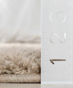 Well Woven Emerson Modern Solid Beige Textured Shag Rug