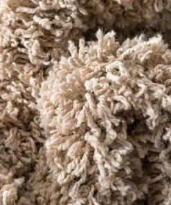 Well Woven Emerson Modern Solid Beige Textured Shag Rug