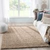 Well Woven Emerson Modern Solid Beige Textured Shag Rug