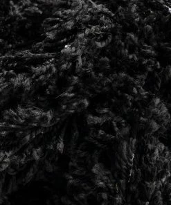 Well Woven Emerson Modern Solid Black Textured Shag Rug