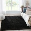 Well Woven Emerson Modern Solid Black Textured Shag Rug