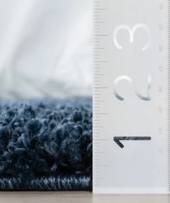 Well Woven Emerson Modern Solid Dark Blue Textured Shag Rug 14 Well Woven Emerson Modern Solid Dark Blue Textured Shag Rug