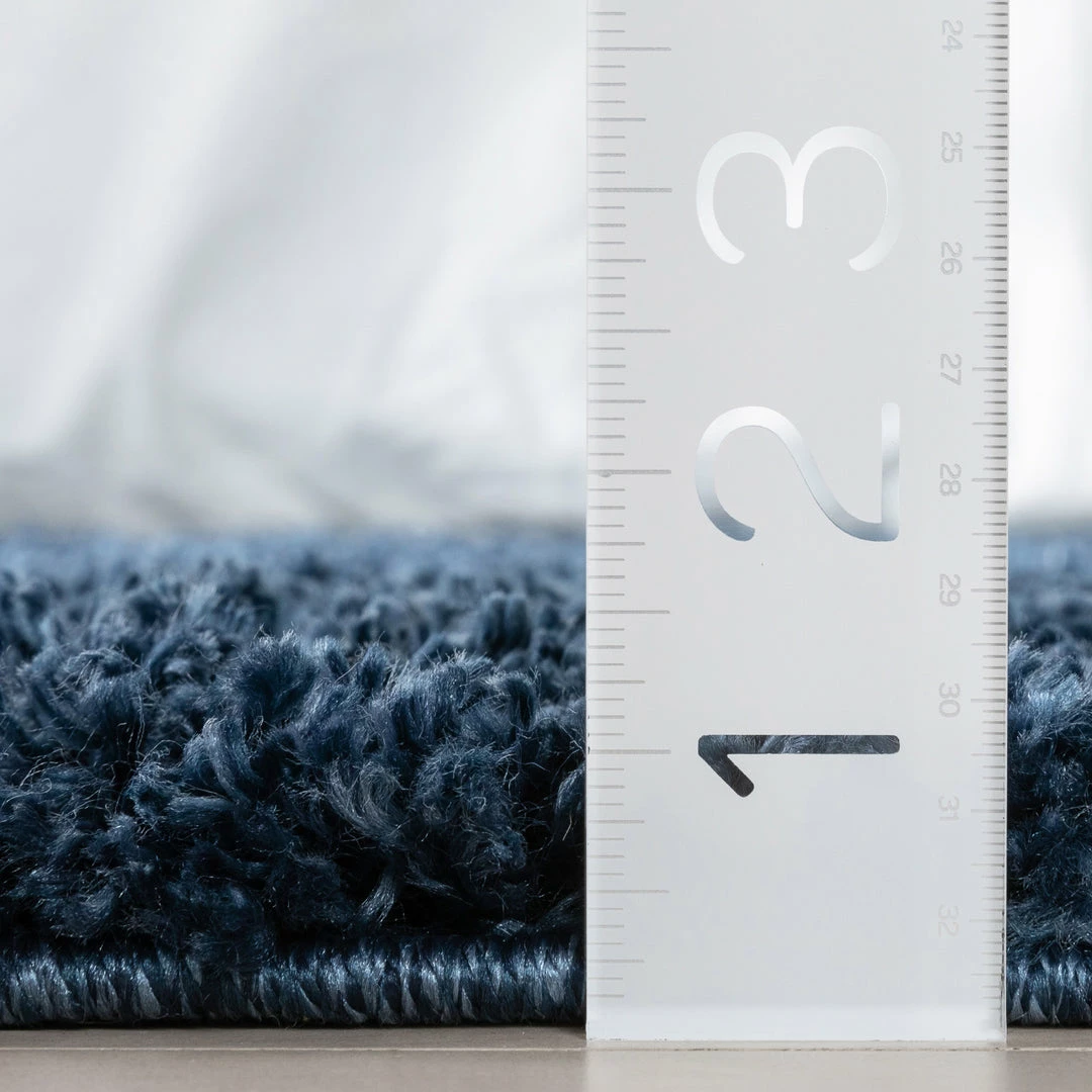 Well Woven Emerson Modern Solid Dark Blue Textured Shag Rug 6 Well Woven Emerson Modern Solid Dark Blue Textured Shag Rug