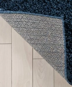 Well Woven Emerson Modern Solid Dark Blue Textured Shag Rug 15 Well Woven Emerson Modern Solid Dark Blue Textured Shag Rug