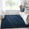Well Woven Emerson Modern Solid Dark Blue Textured Shag Rug