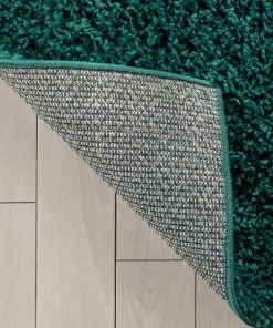 Well Woven Emerson Modern Solid Green Textured Shag Rug
