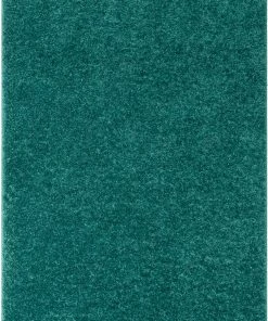 Well Woven Emerson Modern Solid Green Textured Shag Rug