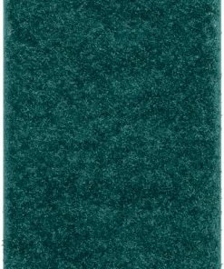 Well Woven Emerson Modern Solid Green Textured Shag Rug