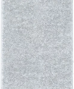 Well Woven Emerson Modern Solid Light Grey Textured Shag Rug