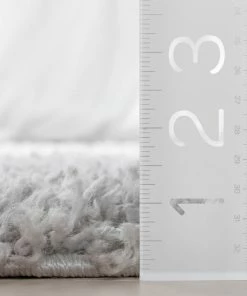 Well Woven Emerson Modern Solid Light Grey Textured Shag Rug