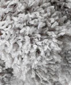 Well Woven Emerson Modern Solid Light Grey Textured Shag Rug