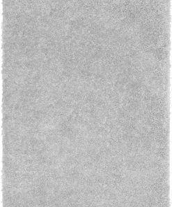 Well Woven Emerson Modern Solid Light Grey Textured Shag Rug