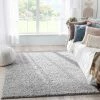 Well Woven Emerson Modern Solid Light Grey Textured Shag Rug