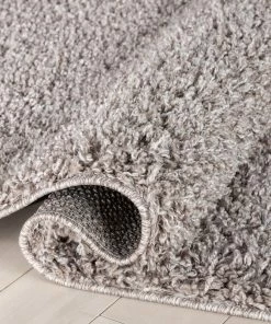 Well Woven Emerson Modern Solid Taupe Textured Shag Rug