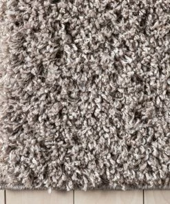 Well Woven Emerson Modern Solid Taupe Textured Shag Rug