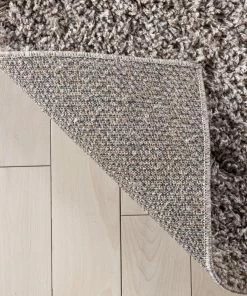 Well Woven Emerson Modern Solid Taupe Textured Shag Rug