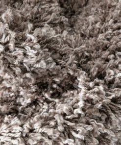 Well Woven Emerson Modern Solid Taupe Textured Shag Rug