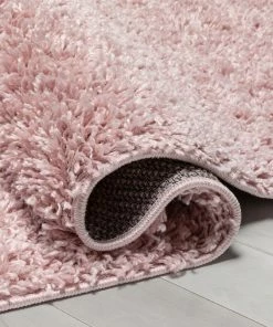 Well Woven Emerson Modern Solid Pink Textured Shag Rug 9 Well Woven Emerson Modern Solid Pink Textured Shag Rug