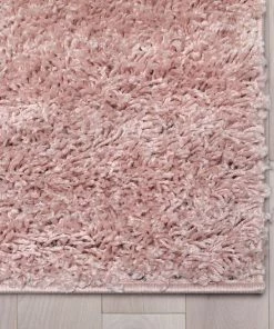 Well Woven Emerson Modern Solid Pink Textured Shag Rug 10 Well Woven Emerson Modern Solid Pink Textured Shag Rug