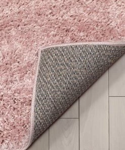 Well Woven Emerson Modern Solid Pink Textured Shag Rug 12 Well Woven Emerson Modern Solid Pink Textured Shag Rug