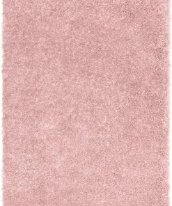 Well Woven Emerson Modern Solid Pink Textured Shag Rug