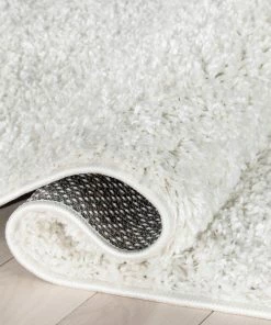 Well Woven Emerson Modern Solid Ivory Textured Shag Rug 16 Well Woven Emerson Modern Solid Ivory Textured Shag Rug