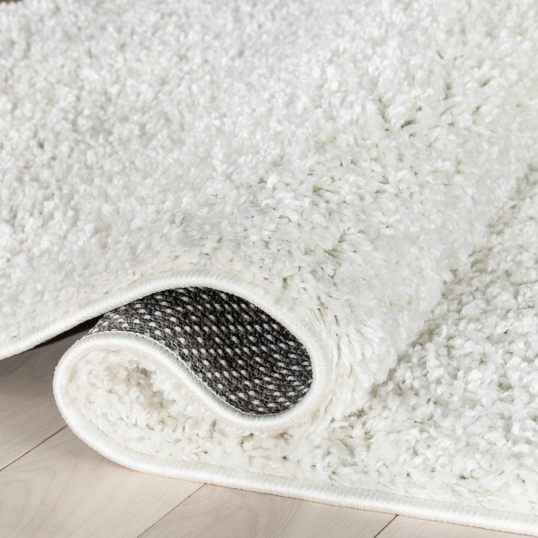 Well Woven Emerson Modern Solid Ivory Textured Shag Rug 8 Well Woven Emerson Modern Solid Ivory Textured Shag Rug