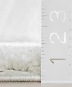 Well Woven Emerson Modern Solid Ivory Textured Shag Rug 14 Well Woven Emerson Modern Solid Ivory Textured Shag Rug