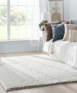 Well Woven Emerson Modern Solid Ivory Textured Shag Rug 13 Well Woven Emerson Modern Solid Ivory Textured Shag Rug