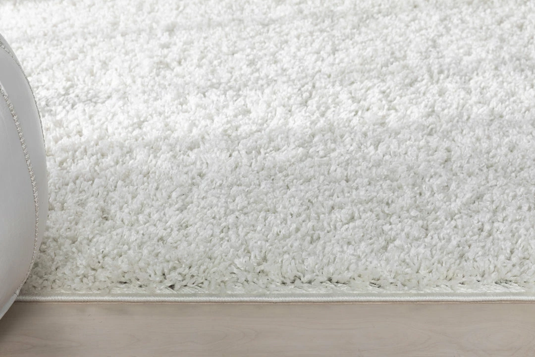 Well Woven Emerson Modern Solid Ivory Textured Shag Rug 9 Well Woven Emerson Modern Solid Ivory Textured Shag Rug