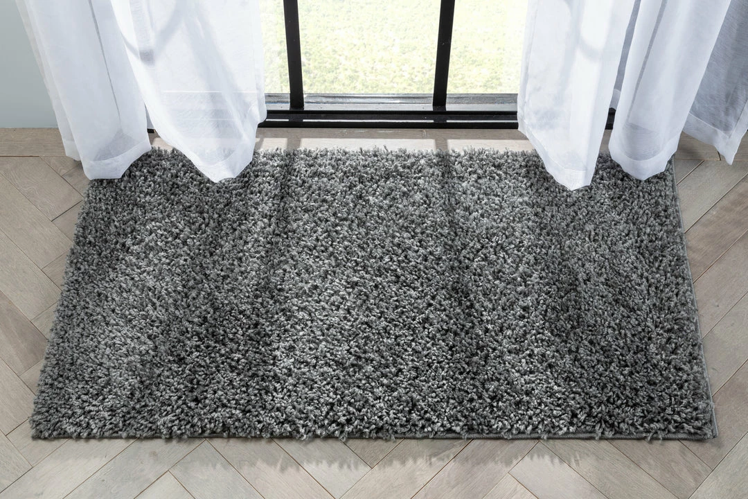 Well Woven Emerson Modern Solid Dark Grey Textured Shag Rug 12 Well Woven Emerson Modern Solid Dark Grey Textured Shag Rug