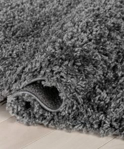 Well Woven Emerson Modern Solid Dark Grey Textured Shag Rug 30 Well Woven Emerson Modern Solid Dark Grey Textured Shag Rug