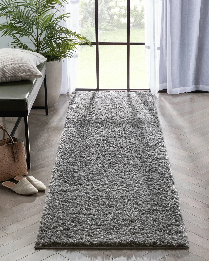 Well Woven Emerson Modern Solid Dark Grey Textured Shag Rug 9 Well Woven Emerson Modern Solid Dark Grey Textured Shag Rug