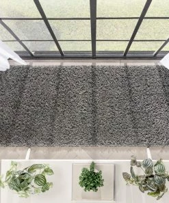 Well Woven Emerson Modern Solid Dark Grey Textured Shag Rug 32 Well Woven Emerson Modern Solid Dark Grey Textured Shag Rug