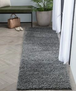 Well Woven Emerson Modern Solid Dark Grey Textured Shag Rug 33 Well Woven Emerson Modern Solid Dark Grey Textured Shag Rug