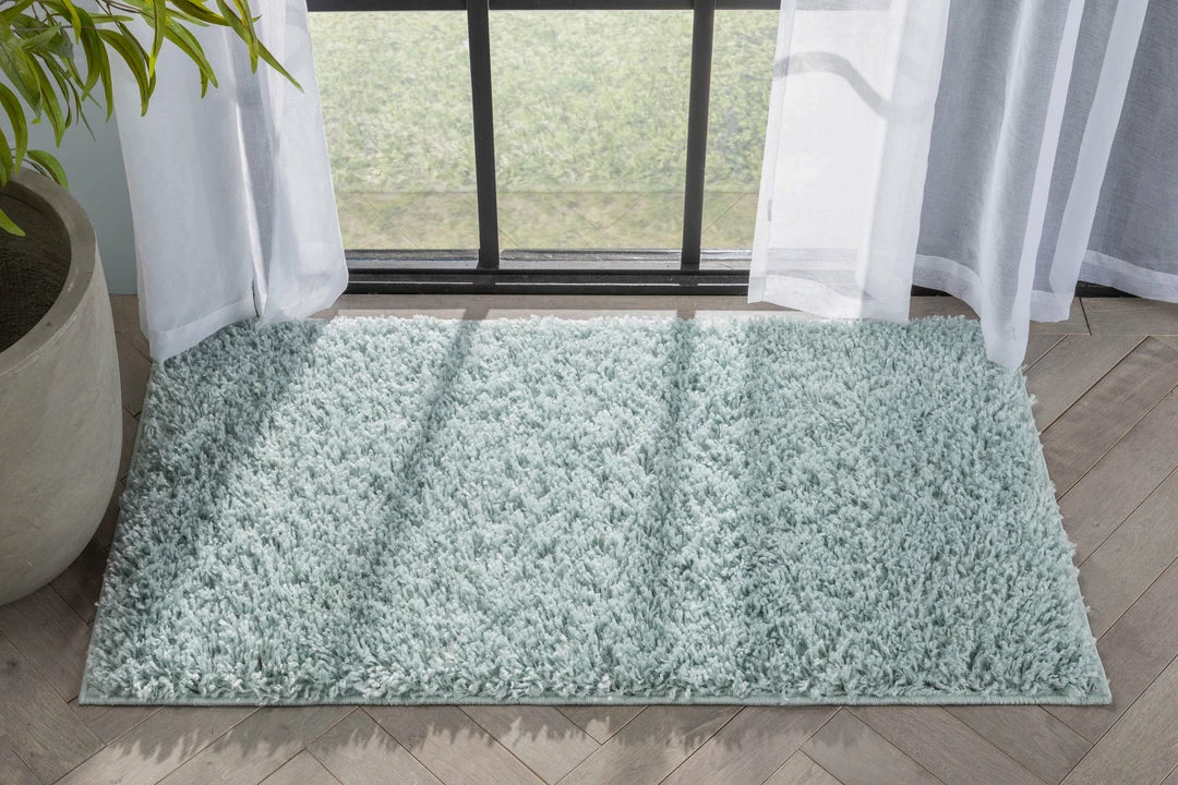 Well Woven Emerson Modern Solid Seafoam Green Textured Shag Rug 9 Well Woven Emerson Modern Solid Seafoam Green Textured Shag Rug