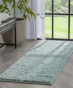 Well Woven Emerson Modern Solid Seafoam Green Textured Shag Rug 34 Well Woven Emerson Modern Solid Seafoam Green Textured Shag Rug