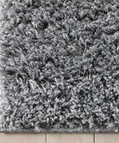 Well Woven Emerson Modern Solid Grey Textured Shag Rug