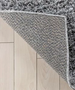 Well Woven Emerson Modern Solid Grey Textured Shag Rug