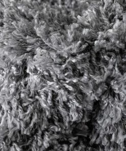 Well Woven Emerson Modern Solid Grey Textured Shag Rug