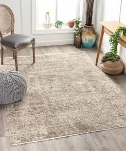 Well Woven Global Yasmine Beige Vintage Natural Oriental High-Low Rug