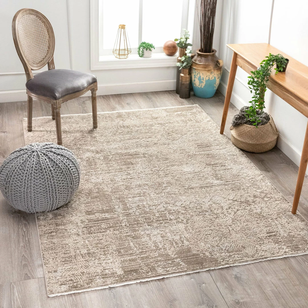 Well Woven Global Yasmine Beige Vintage Natural Oriental High-Low Rug 2 Well Woven Global Yasmine Beige Vintage Natural Oriental High-Low Rug
