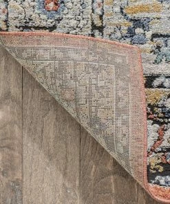 Well Woven Messina Vintage Medallion Botanical Border Rust Rug